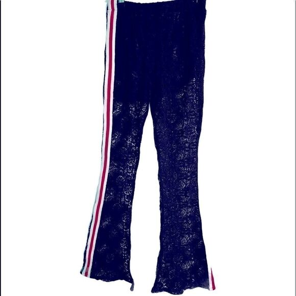 SURF GYPSY Flare Crochet Pants Cover Up.Size L - Picture 3 of 11